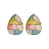 Pendientes retro de letras geométricas de alta calidad, diseño de nicho simple, pendientes de moda que combinan con todo.