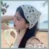 Lenço de Cabeça Triangular de Tricô Estilo Dopamina, Lenço de Cabeça Estilo Francês para Mulheres, Renda Crochê Estilo Pastoral de Verão Atacado, Adequado para a Praia
