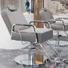 Nuevo Modelo de Silla de Peluquería Reclinable para Corte de Cabello y Afeitado, Asiento Engrosado, Giratoria y de Altura Ajustable, Acero Inoxidable, para Peluquería y Tintes