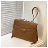 Nova Bolsa Kelly Fashion Retrô 2026 com um Toque de Nicho, Bolsa de Ombro Único Transversal, Bolsa Tote Versátil de Grande Capacidade