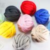 Cojín de algodón súper grueso con relleno de corazón tejido a mano para cama, perrera para gatos y perros, bolsa de material tejido DIY con giro de lana de algodón con leche.