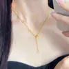 Colar de cintura pequena de aço titânio para homens, feminino, celebridade da internet, sem cor, estilo frio, moda, tudo combinando, leve, luxuoso, corrente de clavícula, joia para mulheres