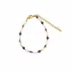 Conjunto de Collar y Pulsera de Piedra Azul con Vetas de Lapislázuli y Perlas de Agua Dulce 2026 Nuevo Simple Versátil Joyería Hecha a Mano Venta al por Mayor