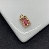 Colgante cuadrado de encaje retro de 6 x 9 mm con borde de cobre y vidrio dorado de 14 kc que conserva el color, accesorios de cobre para joyería DIY.