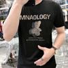 T-shirt de manga curta masculina Slim-fit Hot Drilling Bear All-match Mercerized Cotton Men's European Fashion Brand ins TikTok Explosions