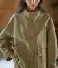 Chaqueta de Trabajo Solighter Estilo Retro Francés con Cuello Alto para Mujer Otoño 2025 Nuevo Top Delgado Holgado