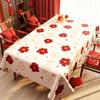 Toalha de mesa Atmosphere à prova d'água e à prova de óleo, lavável, leve, luxuosa, alto nível, festiva, vermelha, ano novo, casamento, mesa de centro, mesa de jantar