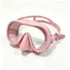 Máscara de mergulho para adultos com protetor de nariz, máscara de mergulho com snorkel totalmente úmido sem aro de silicone integrada antiembaçante, máscara de snorkel