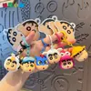 Baimao Original Crayon Shin-Chan Lindo Serie de Cabeza Grande Llavero Dibujo Animado Anime Adorable Colgante para Mochila Estudiantil para Niñas