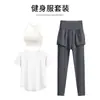 Traje Deportivo de Tenis, Ropa de Entrenamiento de Manga Corta para Mujer, Ropa de Secado Rápido para Correr al Aire Libre, Camisetas de Bádminton de Aspecto Adelgazante, Ropa de Fitness