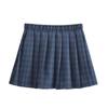 Minifalda a cuadros estilo dulce plisada de moda informal con cordón para mujer transfronteriza europea y americana primavera y verano 2025