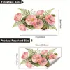 Lindas Pegatinas de Flores Amapola Rosa Racimo Grande de Flores Pegatinas Electrostáticas para Ventanas de Sala de Estar Pegatinas Decorativas No Adhesivas