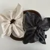 Bufanda Cuadrada Grande de Punto de Color Sólido Estilo Coreano con Patchwork Doble Cara, Lazo para el Cabello para Mujer, Accesorio para el Cabello de Cola Lateral de Gama Alta y Elegante