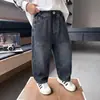Jeans de Primavera y Otoño para Niños 2026 Nuevo Estilo Pantalones de Otoño para Niños Estilo Coreano Pantalones de Otoño Modernos y Tendencia para Niños