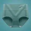 Shorts Íntimos Femininos de Algodão Puro de Cintura Alta com Grafeno Antibacteriano Respirável Tamanho Plus Size Sem Costura Confortáveis com Controle de Barriga Design Floral