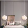 Estilo Crema Creativo Cálido Restaurante Araña Famoso de Internet Chica Ins Dormitorio Lámpara de Mesita de Noche Nórdico Flor Escama de Pez Lámparas