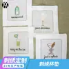 Juego de Posavasos Bordados de Cóctel de Limón, Mesa Estilo Francés Vintage, Tapete Absorbente Personalizado para Cafetería y Uso Doméstico