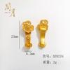 Colgante Jianyuesha Oro Ruyi Esmalte Goteado Bendición Nube Auspiciosa con Agujero Codo Pulsera Collar Joyería Accesorios DIY