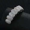 Hip Hop Transfronterizo Hip Hop Aparatos Dentales Llenos de Diamantes, Joyería Dental de Zirconia, Aparatos Dentales de Diamante, Amazon Personalizado de Moda Joyería Dental de Ocho Dientes