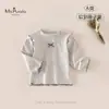 Novedades de Otoño Ropa Clase A para Bebés Niñas Suave Ruffle Floral de Encaje Cómodo Manga Larga Capa Base para Niñas