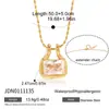 Colar Jieding de Aço Titânio com Zircônia, Corrente de Clavícula de Luxo Leve de Nicho Não Desbota, Joias de Ouro 18K, Acessórios Transfronteiriços de Aço Inoxidável