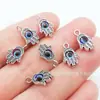 Mano de Fátima Ojos Azules de Turquía Ojo del Diablo Aleación Colgante Pequeño Accesorios para DIY
