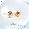 Flor de cuatro hojas hortensia accesorios de joyería DIY oro de arena incrustado con diamantes múltiples estilos con agujero pasante chapado en cobre dorado moderno para mujeres de uso diario