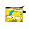 Cartera de monedas de dibujos animados Los Simpsons, bolsa de monedas con cremallera de poliéster, bolsa pequeña para guardar auriculares y llaves de estudiante al por mayor