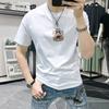 Camiseta de manga corta para hombre Primavera y Verano Nueva Llegada Estampado de Letras Manga Corta Moda Ins Ajustada Versátil Alta Calidad Cuello Redondo