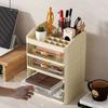 Caixa de Armazenamento de Mesa Universal Crown para Mesa Espessada Multicamadas para Artigos de Papelaria Domésticos Produtos de Skin Care Maquiagem