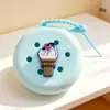 Bolsa de Agujero de Silicona con Dibujo Animado Spot, Mini Billetera para Monedas, Bolsa DIY para Cosméticos, Bolsa para Auriculares, Colgante para Llavero, Regalo