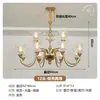 Lámpara de Araña Estilo Francés, Lámpara de Vela de Cristal, Iluminación Retro para Comedor, Lámpara de Vela Minimalista Moderna Estilo Americano para Sala de Estar