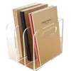 Estante de acrílico para revistas y documentos más vendido transfronterizo, estante para libros de 3, 4 y 5 compartimentos para almacenamiento de documentos en escritorio de oficina