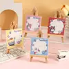 Guangbo KT86702 Bloc de notas de caballete Sanrio, mini cuaderno de dibujos animados lindos, papelería para estudiantes