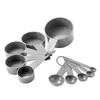 Conjunto de Copos e Colheres Medidoras para Assar de Pronta Entrega do Fabricante, Conjunto de Dez Peças de Colheres Medidoras Cinzas, Conjunto de Copos e Colheres Medidoras de Plástico