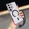 Capa Magnética Transparente Tipo C N52 Não Amarelante Adequada para Capa de Celular Oppo Findx9Spro Vivo Capa Anti-Queda Endurecimento UV