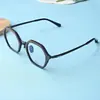 Gafas de Sándalo, Gafas Ópticas de Montura Cuadrada Retro, Montura de Madera, Aspecto Artístico de Alta Gama, Gafas para Miopía, Titanio Puro Estilo Chino