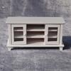 1:12 casa de boneca casa diy cottage mini móveis de madeira cor/branco porta dupla armário de TV design minimalista