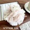 Presilha de Cabelo Plástica Exquisita de Flor de Rosa para Mulheres, Grampo de Cabelo de Rede Super Delicado para a Parte de Trás da Cabeça, Elegante Presilha Grande de Tubarão