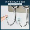 Ganchos de Acero Inoxidable con Adhesivo Fuerte, Ganchos Adhesivos para Cocina, Ganchos Profundizados para Colgar Ropa, Ganchos de Fila