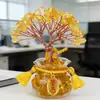 Árvore da Fortuna de Citrino Natural Atacado para Casa e Escritório, Aquário de Vidro para Mesa de Boa Sorte, Decoração de Árvore de Cristal Atraindo Riqueza