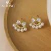 Joias para Olhos Brinco Laço Pérola Brilhante Brincos Delicados e Elegantes Brincos Versáteis Estilo Nicho Retrô