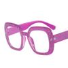 Gafas de sol de marco elegante de nuevo estilo, tendencia de personalidad europea y americana, gafas cuadradas, gafas de sol de moda con brillo, gafas lisas para mujer
