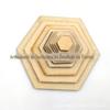 Madeira tília madeira hexagonal madeira DIY madeira artesanal graffiti decorativo compensado lascas de madeira especificações completas