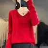 Nuevo suéter de lana grueso sin costuras para otoño e invierno para mujer, jersey de punto de manga larga, prenda básica versátil
