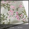 Tecido Jacquard Brocado Flor de Pessegueiro Bonito Retrô para Roupas Femininas Vestidos Bolsas Jacquard Tingido na Massa