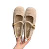 Zapatos Planos Franceses Mary Jane Suaves Zapatos para Mujer 2025 Nuevos Otoño e Invierno Zapatos con Felpa Adicional Zapatos de Algodón Cálidos