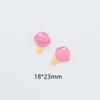 Accesorios de resina para juego de comida con piruleta de simulación de hielo, crema de gel, parche para refrigerador, horquilla, accesorios para el cabello, material
