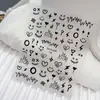 Série Duyuer Adesivos de Unha Populares Estilo Influenciador Realista com Suporte Adesivo para Decoração de Unhas DIY