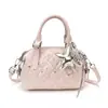 Bolsa Tote Jeans com Corrente Exquisita Bordada com Diamantes Estilo Pequena Luxo Nova Marca Pequena Ombro Único Transversal High-End